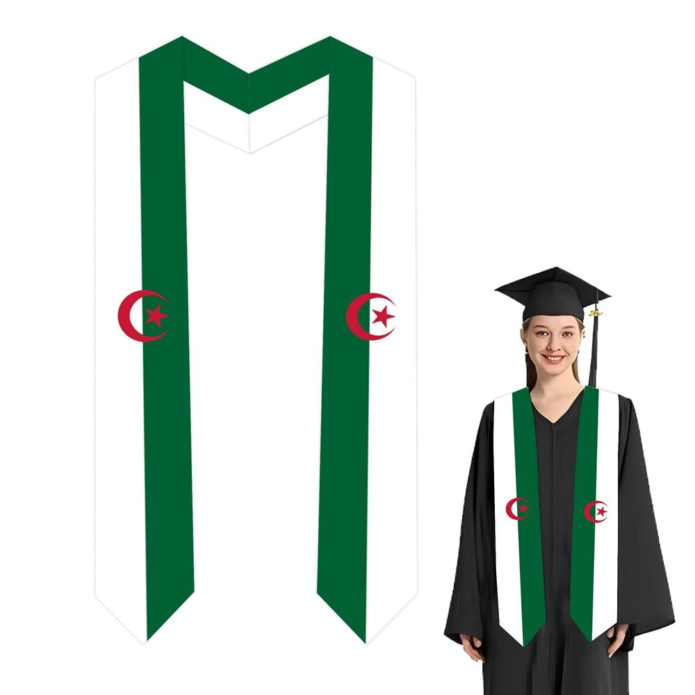 8233 National Flag Graduation Stole Embroidery Sash for Study Aboard